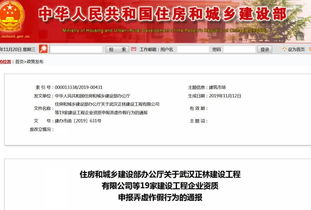 住建部通報 19家建設工程企業(yè)資質(zhì)申報弄虛作假